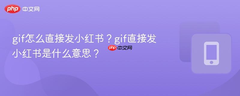 gif怎么直接发小红书？gif直接发小红书是什么意思？