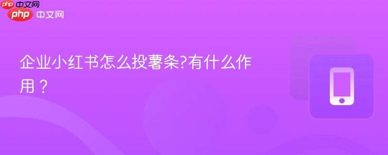 企业小红书怎么投薯条?有什么作用？
