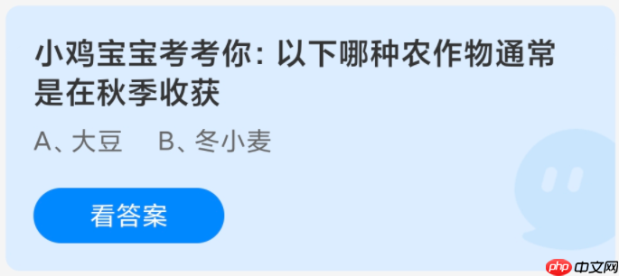 以下哪种农作物通常是在秋季收获