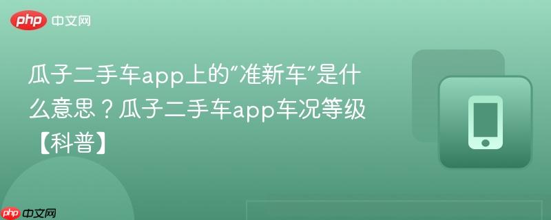 瓜子二手车app上的“准新车”是什么意思？瓜子二手车app车况等级【科普】  第1张