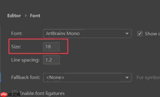 pycharm怎么修改字体大小-pycharm修改字体大小的方法  第4张