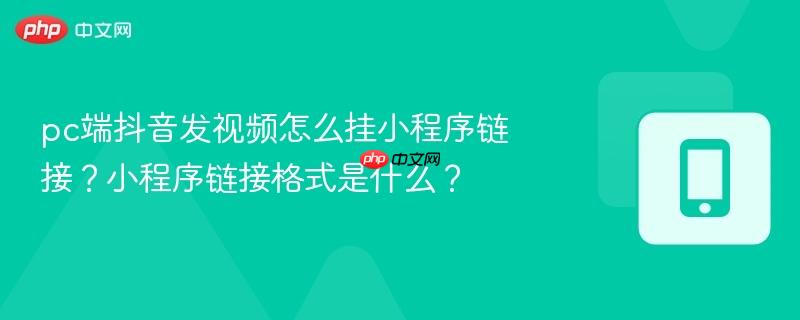 pc端抖音发视频怎么挂小程序链接？小程序链接格式是什么？  第1张