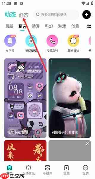 草莓壁纸app壁纸设置方法