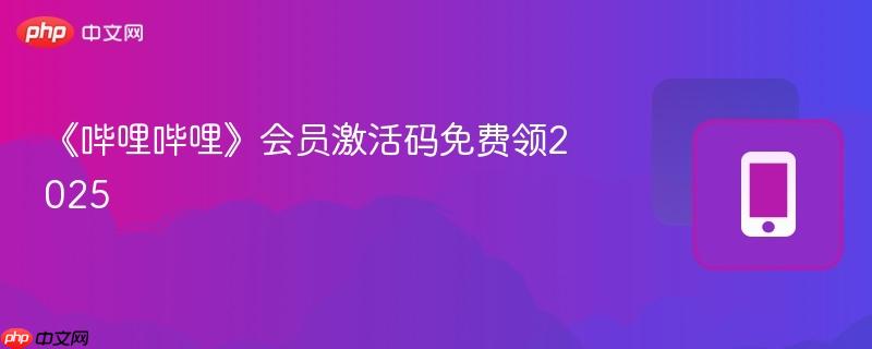 《哔哩哔哩》会员激活码免费领2025  第1张