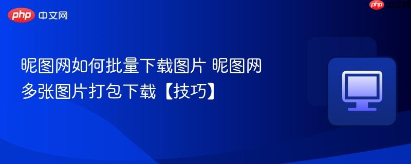 昵图网如何批量下载图片 昵图网多张图片打包下载【技巧】  第1张