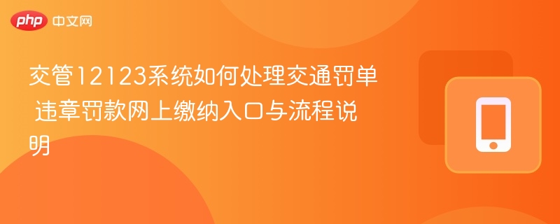 交管12123系统如何处理交通罚单 违章罚款网上缴纳入口与流程说明  第1张