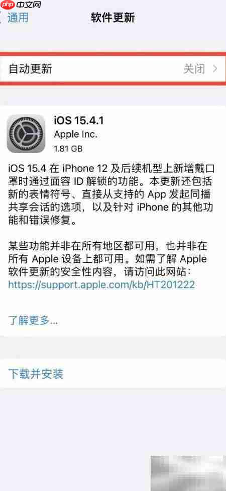 iPhone13系统自动更新设置指南  第2张