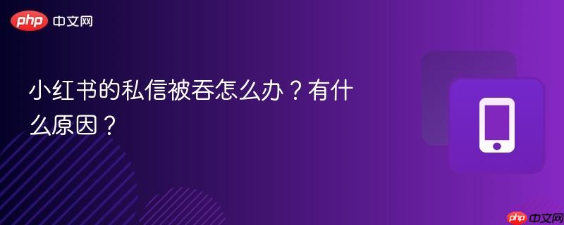 小红书的私信被吞怎么办？有什么原因？