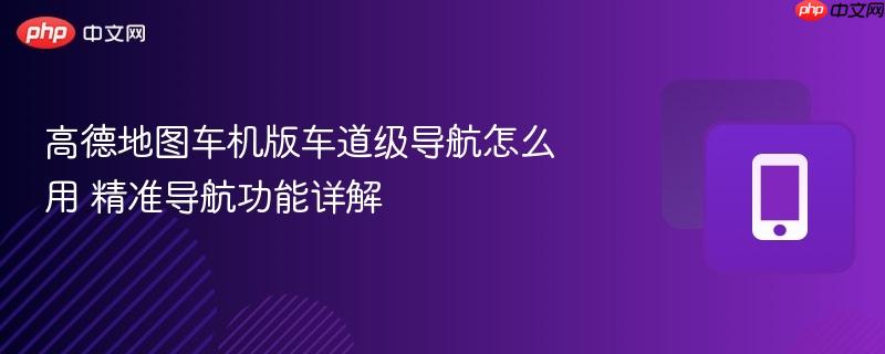 高德地图车机版车道级导航怎么用 精准导航功能详解