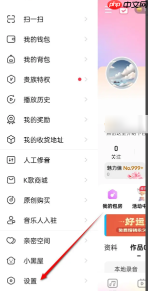 《唱吧》关爱模式关闭方法  第2张