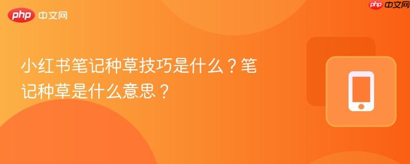小红书笔记种草技巧是什么？笔记种草是什么意思？  第1张