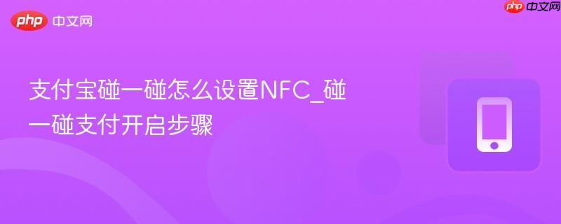 支付宝碰一碰怎么设置NFC_碰一碰支付开启步骤