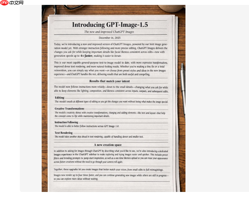 OpenAI发布GPT Image1.5：技术狂飙下的创意革命与争议  第7张