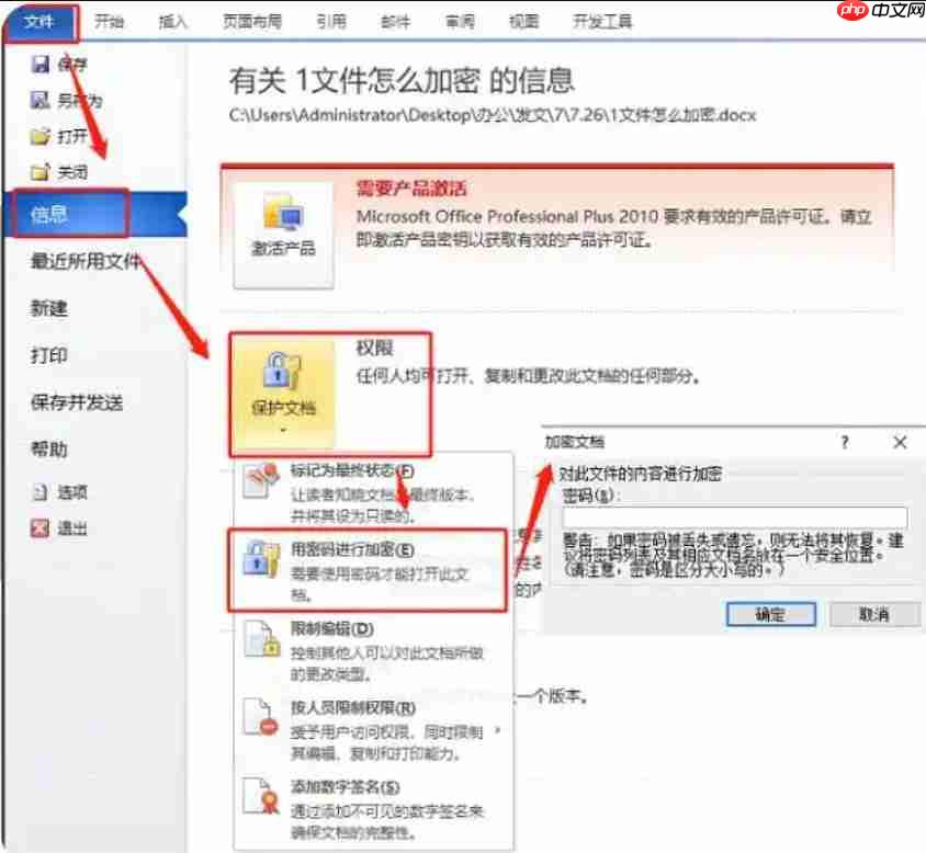 word文档怎么加密文档？word文档加密文档的操作步骤  第2张