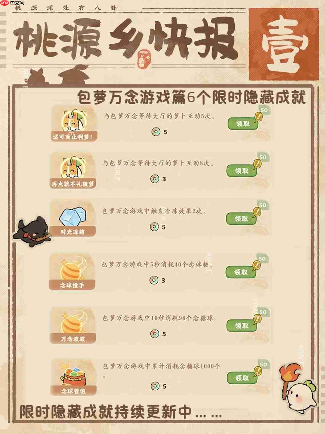 《桃源深处有人家》巫音和愿包萝万念游戏篇限时成就攻略