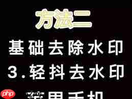 轻抖如何去除文字水印  第2张