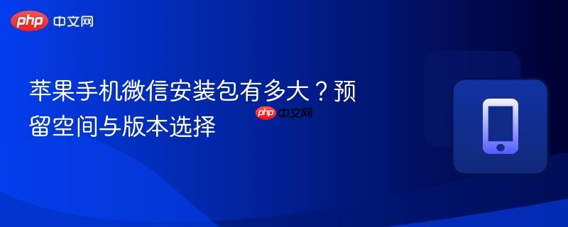 苹果手机微信安装包有多大？预留空间与版本选择