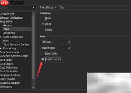 dbForge MySQL插入空格设置  第5张