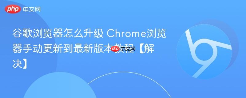 谷歌浏览器怎么升级 Chrome浏览器手动更新到最新版本教程【解决】  第1张