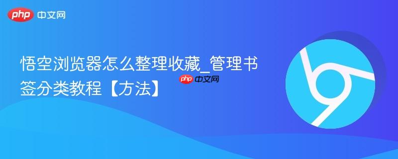 悟空浏览器怎么整理收藏_管理书签分类教程【方法】  第1张