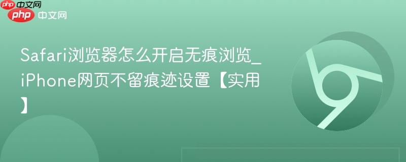 Safari浏览器怎么开启无痕浏览_iPhone网页不留痕迹设置【实用】  第1张