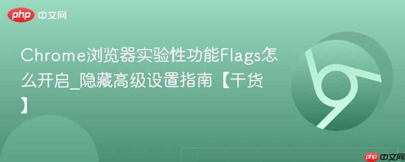 Chrome浏览器实验性功能Flags怎么开启_隐藏高级设置指南【干货】  第1张