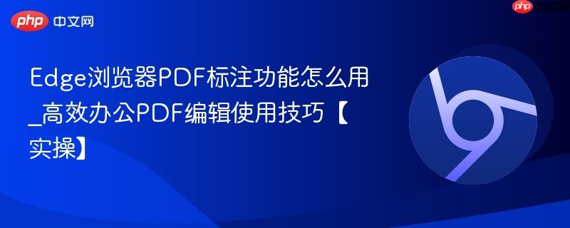 Edge浏览器PDF标注功能怎么用_高效办公PDF编辑使用技巧【实操】  第1张