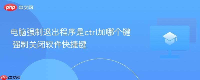 电脑强制退出程序是ctrl加哪个键 强制关闭软件快捷键  第1张