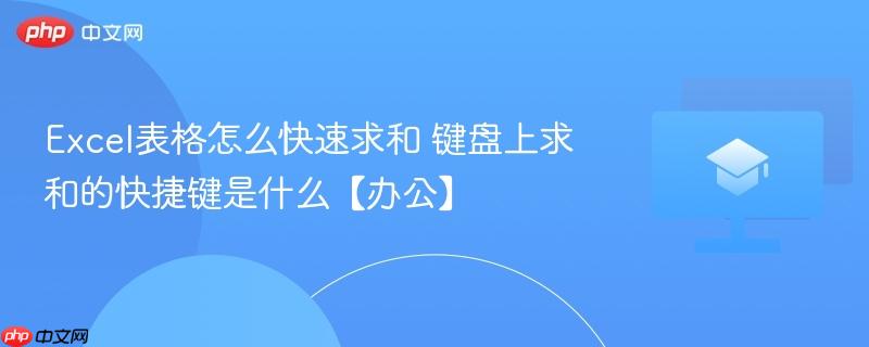 Excel表格怎么快速求和 键盘上求和的快捷键是什么【办公】  第1张