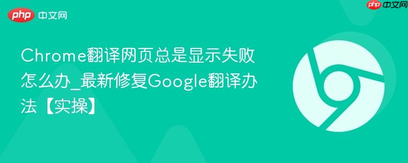 Chrome翻译网页总是显示失败怎么办_最新修复Google翻译办法【实操】  第1张