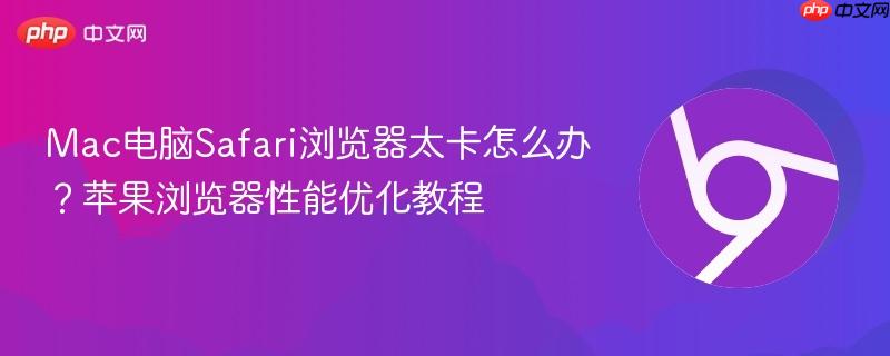 Mac电脑Safari浏览器太卡怎么办？苹果浏览器性能优化教程  第1张