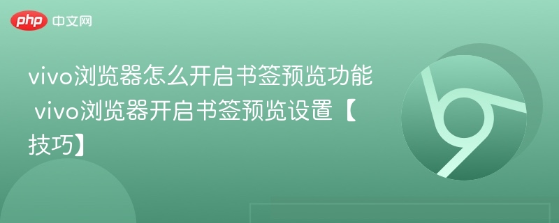 vivo浏览器怎么开启书签预览功能 vivo浏览器开启书签预览设置【技巧】  第1张