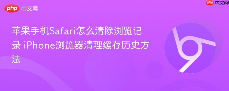 苹果手机Safari怎么清除浏览记录 iPhone浏览器清理缓存历史方法  第1张