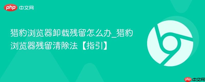 猎豹浏览器卸载残留怎么办_猎豹浏览器残留清除法【指引】  第1张