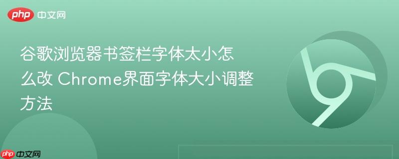 谷歌浏览器书签栏字体太小怎么改 Chrome界面字体大小调整方法  第1张