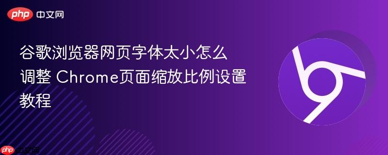 谷歌浏览器网页字体太小怎么调整 Chrome页面缩放比例设置教程  第1张