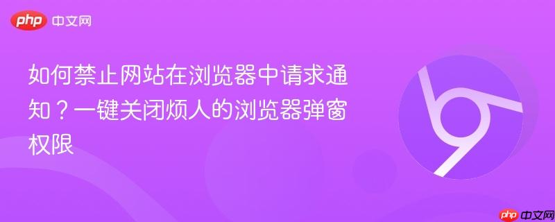 如何禁止网站在浏览器中请求通知？一键关闭烦人的浏览器弹窗权限  第1张