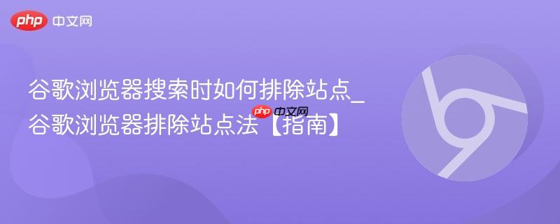 谷歌浏览器搜索时如何排除站点_谷歌浏览器排除站点法【指南】  第1张