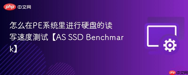 怎么在PE系统里进行硬盘的读写速度测试【AS SSD Benchmark】  第1张