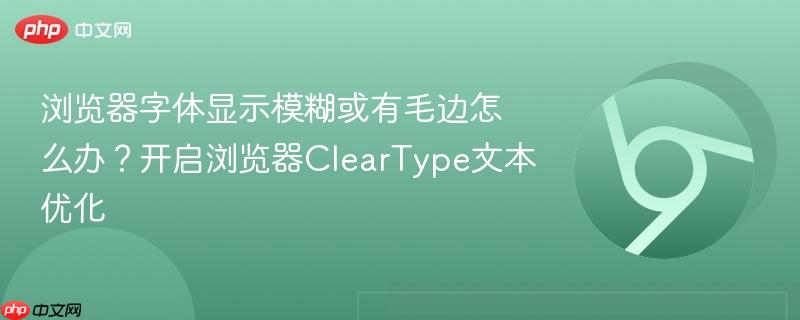 浏览器字体显示模糊或有毛边怎么办？开启浏览器ClearType文本优化  第1张