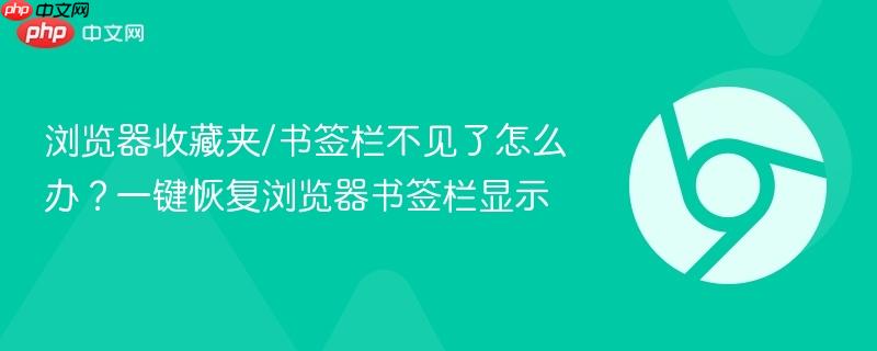 浏览器收藏夹/书签栏不见了怎么办？一键恢复浏览器书签栏显示  第1张