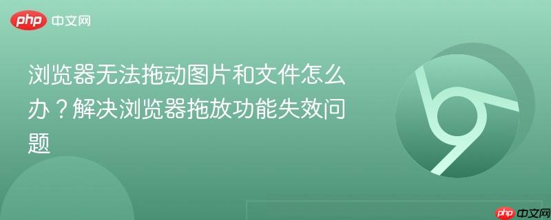 浏览器无法拖动图片和文件怎么办？解决浏览器拖放功能失效问题  第1张