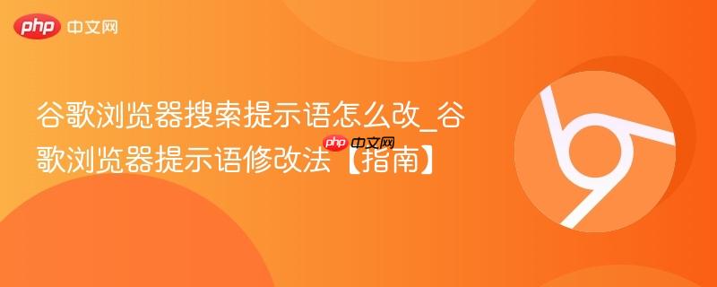 谷歌浏览器搜索提示语怎么改_谷歌浏览器提示语修改法【指南】  第1张