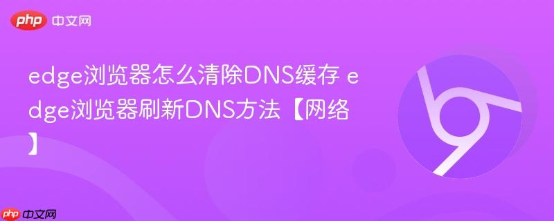 edge浏览器怎么清除DNS缓存 edge浏览器刷新DNS方法【网络】  第1张