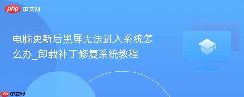 电脑更新后黑屏无法进入系统怎么办_卸载补丁修复系统教程  第1张