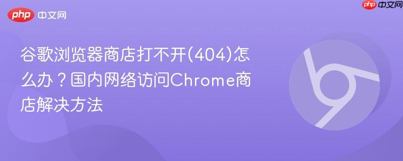 谷歌浏览器商店打不开(404)怎么办？国内网络访问Chrome商店解决方法  第1张