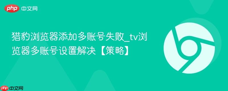 猎豹浏览器添加多账号失败_tv浏览器多账号设置解决【策略】 第1张 猎豹浏览器添加多账号失败_tv浏览器多账号设置解决【策略】 第1张