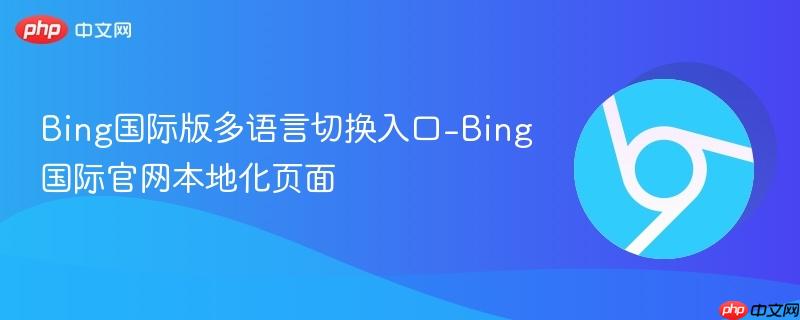 Bing国际版多语言切换入口-Bing国际官网本地化页面  第1张