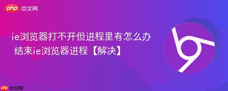 ie浏览器打不开但进程里有怎么办 结束ie浏览器进程【解决】  第1张