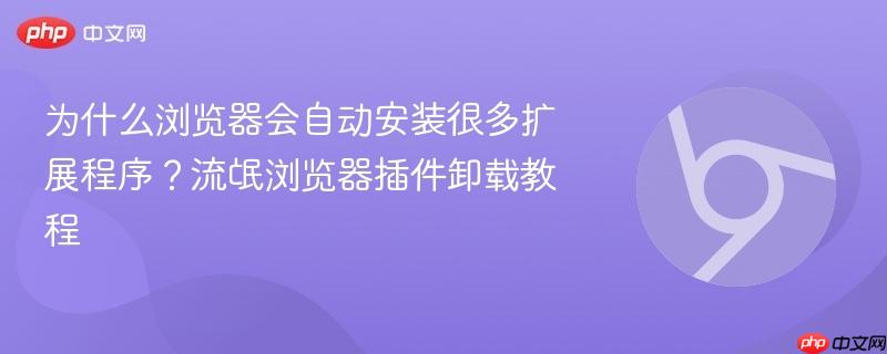 为什么浏览器会自动安装很多扩展程序？流氓浏览器插件卸载教程  第1张
